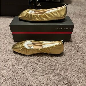 Vince Camuto Metallic Gold Women's Flats